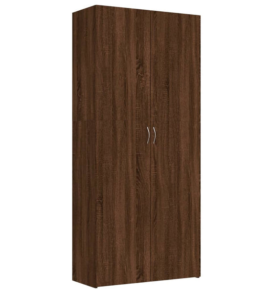 Schuhschrank Braun Eichen-Optik 80x35,5x180 cm Holzwerkstoff