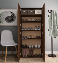 Schuhschrank Braun Eichen-Optik 80x35,5x180 cm Holzwerkstoff