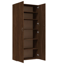 Schuhschrank Braun Eichen-Optik 80x35,5x180 cm Holzwerkstoff