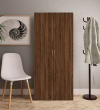 Schuhschrank Braun Eichen-Optik 80x35,5x180 cm Holzwerkstoff