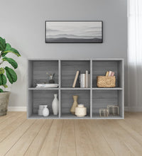 Bücherregal/Sideboard Grau Sonoma 66x30x98 cm Holzwerkstoff