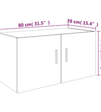 Wandschrank Grau Sonoma 80x39x40 cm Holzwerkstoff