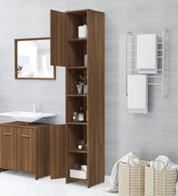 Badezimmerschrank Braun Eichen-Optik 30x30x183,5 cm