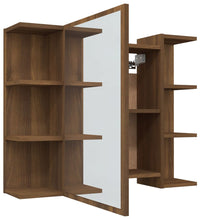 Bad-Spiegelschrank Braun Eiche-Optik 80x20,5x64cm Holzwerkstoff