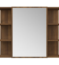 Bad-Spiegelschrank Braun Eiche-Optik 80x20,5x64cm Holzwerkstoff