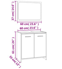 Badmöbel-Set Räuchereiche Holzwerkstoff