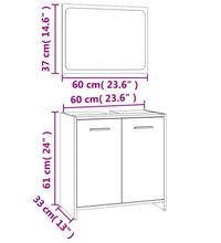 Badmöbel-Set Braun Eichen-Optik Holzwerkstoff