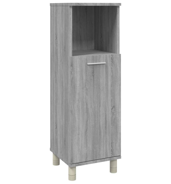 Badschrank Grau Sonoma 30x30x95 cm Holzwerkstoff