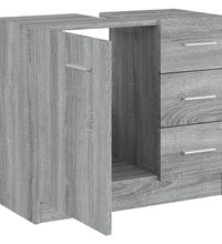 Waschbeckenschrank Grau Sonoma 63x30x54 cm Holzwerkstoff