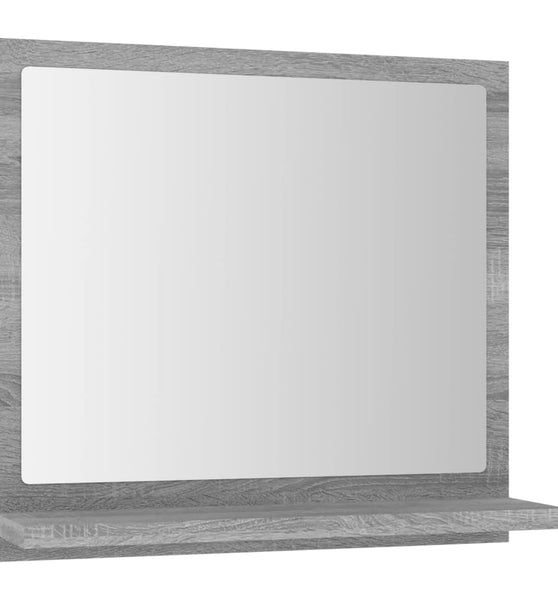 Badspiegel Grau Sonoma 40x10,5x37 cm Holzwerkstoff