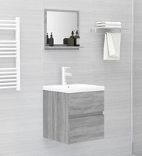 Badspiegel Grau Sonoma 40x10,5x37 cm Holzwerkstoff