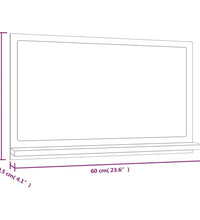 Badspiegel Räuchereiche 60x10,5x37 cm Holzwerkstoff