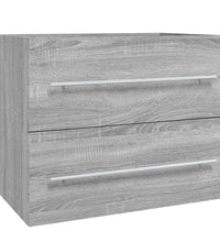 Waschbeckenschrank Grau Sonoma 60x38,5x48 cm Holzwerkstoff