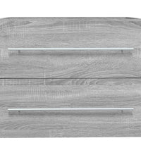 Waschbeckenschrank Grau Sonoma 60x38,5x48 cm Holzwerkstoff