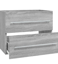 Waschbeckenschrank Grau Sonoma 60x38,5x48 cm Holzwerkstoff