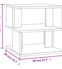 Beistelltisch Grau Sonoma 40x40x40 cm Holzwerkstoff