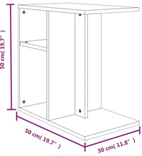 Beistelltisch Braun Eichen-Optik 50x30x50 cm Holzwerkstoff