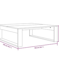 Couchtisch Räuchereiche 100x100x35 cm Holzwerkstoff