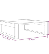 Couchtisch Grau Sonoma 100x100x35 cm Holzwerkstoff