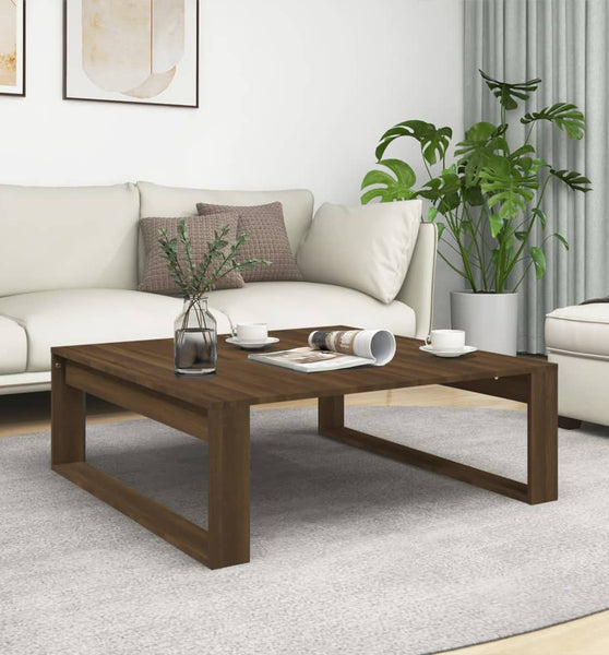 Couchtisch Braun Eichen-Optik 100x100x35 cm Holzwerkstoff