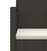 4-tlg. Garten-Lounge-Set mit Kissen Poly Rattan Schwarz
