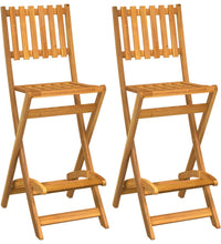 Garten-Barhocker 2 Stk. Klappbar Massivholz Akazie