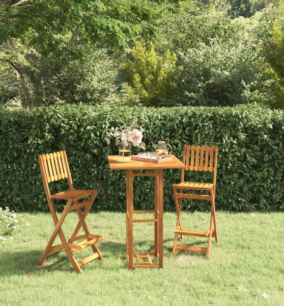 Garten-Barhocker 2 Stk. Klappbar Massivholz Akazie