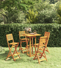 5-tlg. Gartenbar-Set Massivholz Akazie