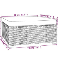 4-tlg. Garten-Lounge-Set mit Kissen Poly Rattan Grau