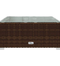 7-tlg. Garten-Lounge-Set mit Kissen Poly Rattan Braun