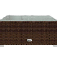 7-tlg. Garten-Lounge-Set mit Kissen Poly Rattan Braun
