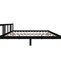 Massivholzbett Schwarz 200x200 cm