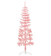 Künstlicher Halb-Weihnachtsbaum mit Ständer Schlank Rosa 120 cm