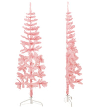 Künstlicher Halb-Weihnachtsbaum mit Ständer Schlank Rosa 150 cm