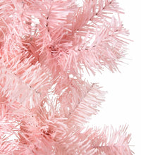 Künstlicher Halb-Weihnachtsbaum mit Ständer Schlank Rosa 210 cm