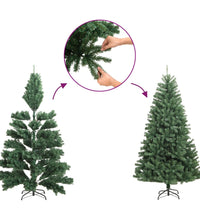 Künstlicher Halb-Weihnachtsbaum mit Ständer Schlank Rosa 210 cm