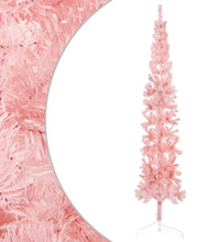 Künstlicher Halb-Weihnachtsbaum mit Ständer Schlank Rosa 240 cm