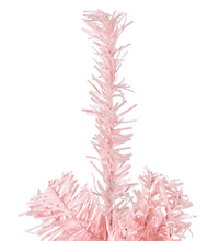 Künstlicher Halb-Weihnachtsbaum mit Ständer Schlank Rosa 240 cm