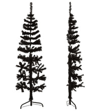 Künstlicher Halb-Weihnachtsbaum Ständer Schlank Schwarz 120 cm