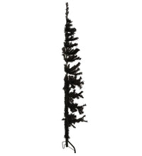 Künstlicher Halb-Weihnachtsbaum Ständer Schlank Schwarz 150 cm