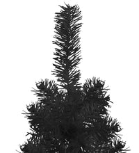 Künstlicher Halb-Weihnachtsbaum Ständer Schlank Schwarz 150 cm