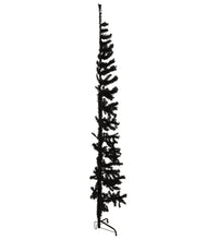 Künstlicher Halb-Weihnachtsbaum Ständer Schlank Schwarz 210 cm