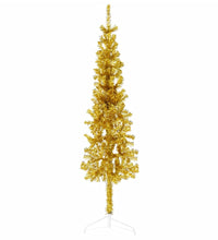 Künstlicher Halb-Weihnachtsbaum mit Ständer Schlank Gold 120 cm