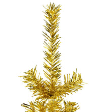 Künstlicher Halb-Weihnachtsbaum mit Ständer Schlank Gold 180 cm