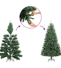 Künstlicher Halb-Weihnachtsbaum Ständer Schlank Silbern 150 cm