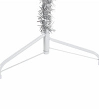 Künstlicher Halb-Weihnachtsbaum Ständer Schlank Silbern 210 cm