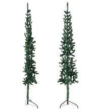 Künstlicher Halb-Weihnachtsbaum mit Ständer Schlank Grün 180 cm