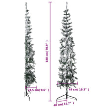 Künstlicher Halb-Weihnachtsbaum mit Schnee Schlank 180 cm