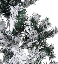 Künstlicher Halb-Weihnachtsbaum mit Schnee Schlank 210 cm