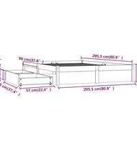 Bett mit Schubladen 200x200 cm